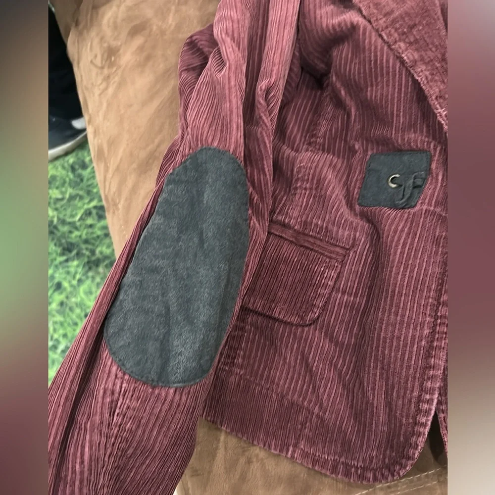 🔥 Anne Taylor LOFT red corduroy Jacket Size‎ 8